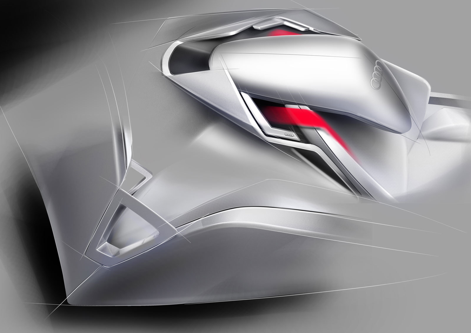 Hand drawn，design sketch，audi，automobile，Interior，vehicle，