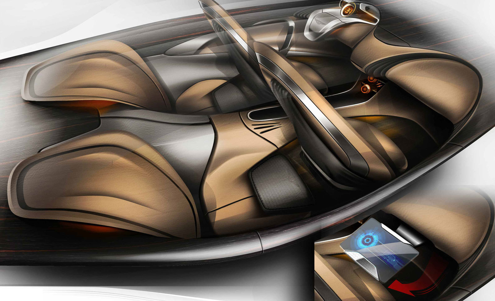 Hand drawn，design sketch，audi，automobile，Interior，vehicle，