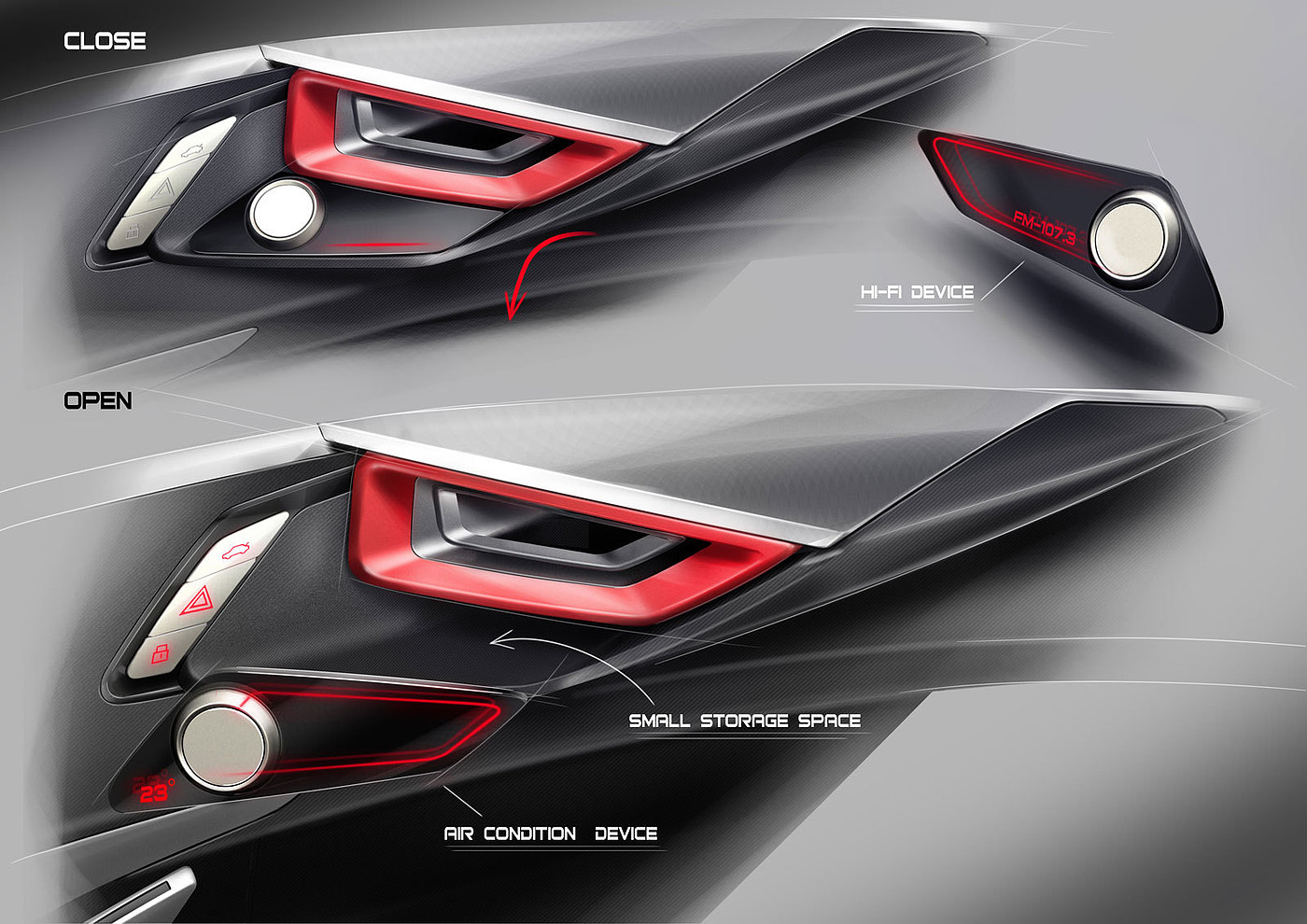Hand drawn，design sketch，audi，automobile，Interior，vehicle，
