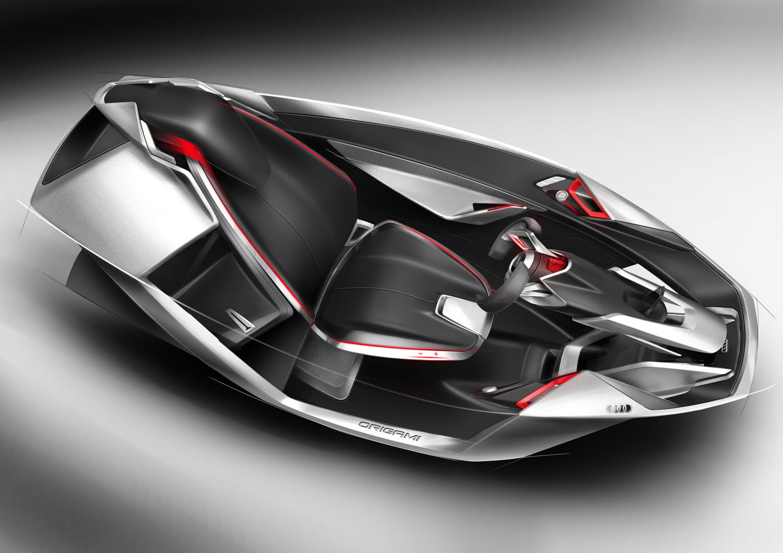 Hand drawn，design sketch，audi，automobile，Interior，vehicle，