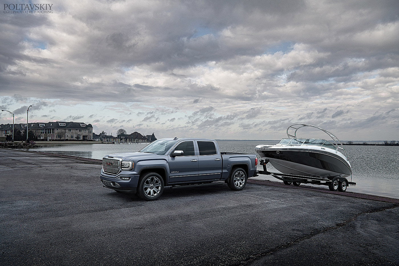 银色，汽车设计，GMC Sierra，