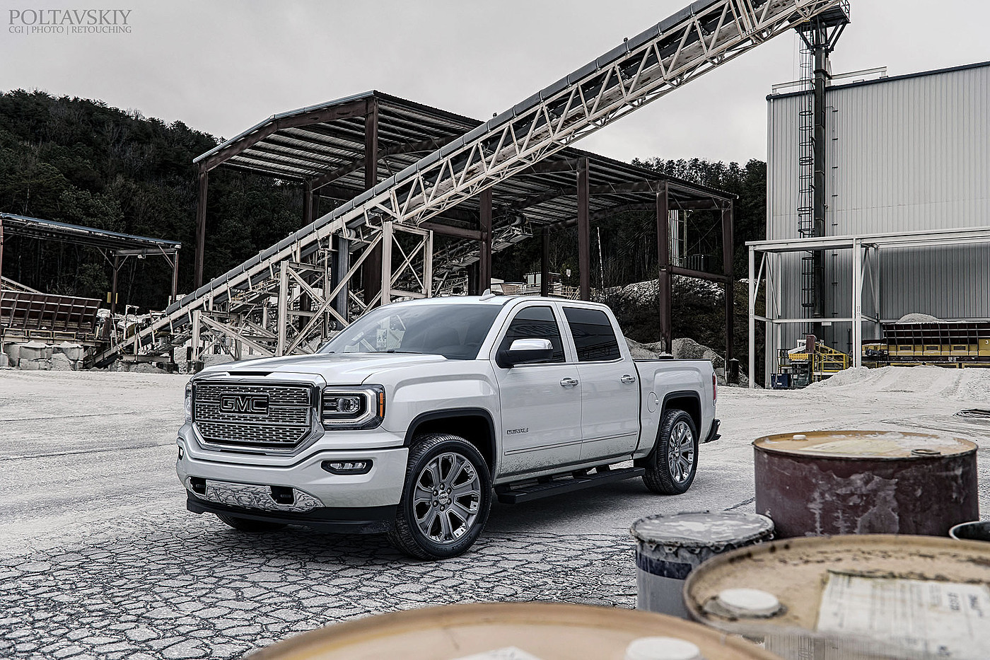 silver，Automobile design，GMC Sierra，