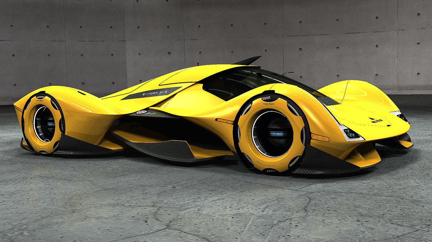 automobile，Sports car，yellow，Electric，E-VADER 0419，KIP KUBISZ，