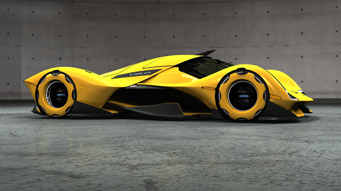 automobile，Sports car，yellow，Electric，E-VADER 0419，KIP KUBISZ，