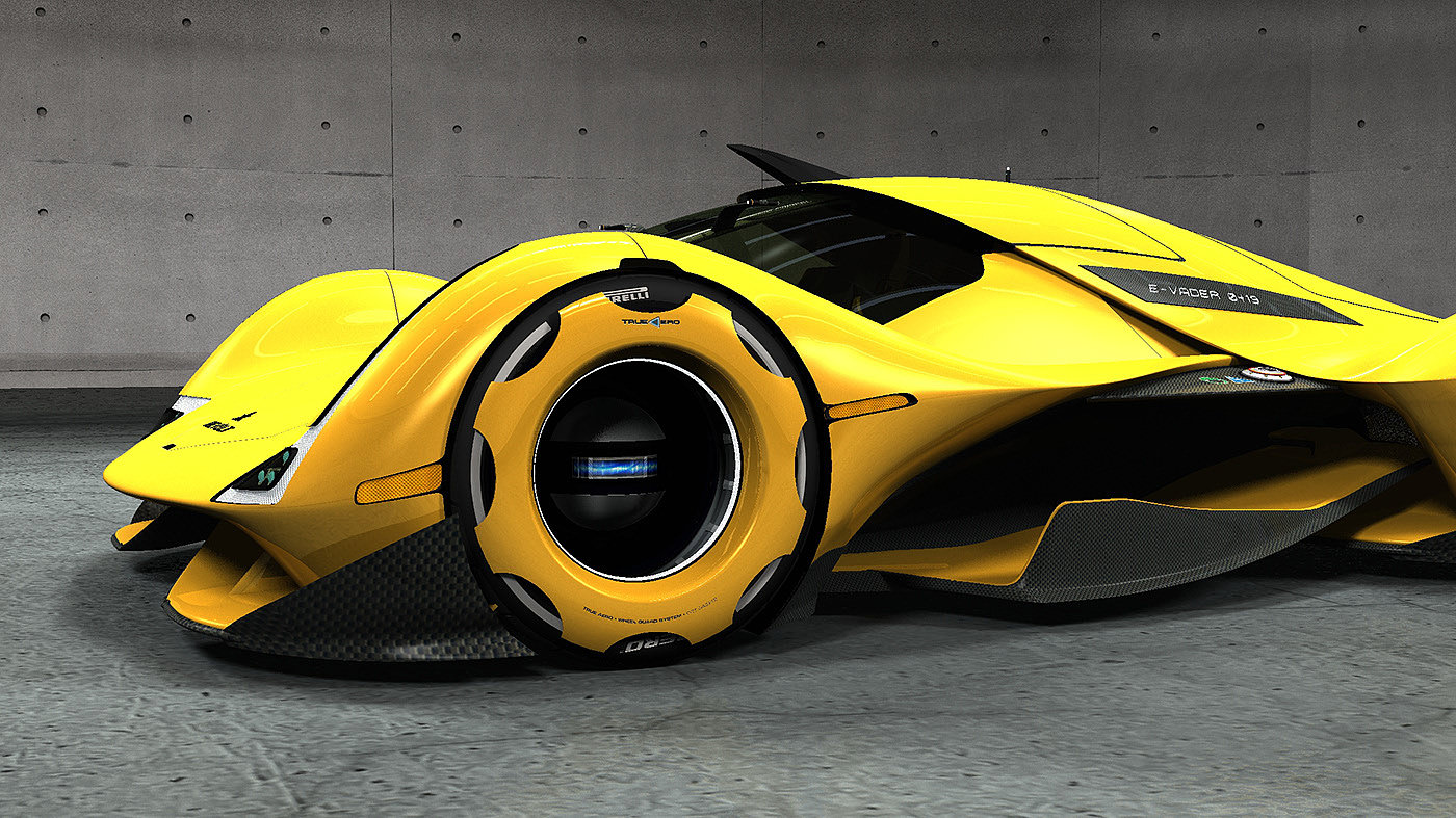automobile，Sports car，yellow，Electric，E-VADER 0419，KIP KUBISZ，