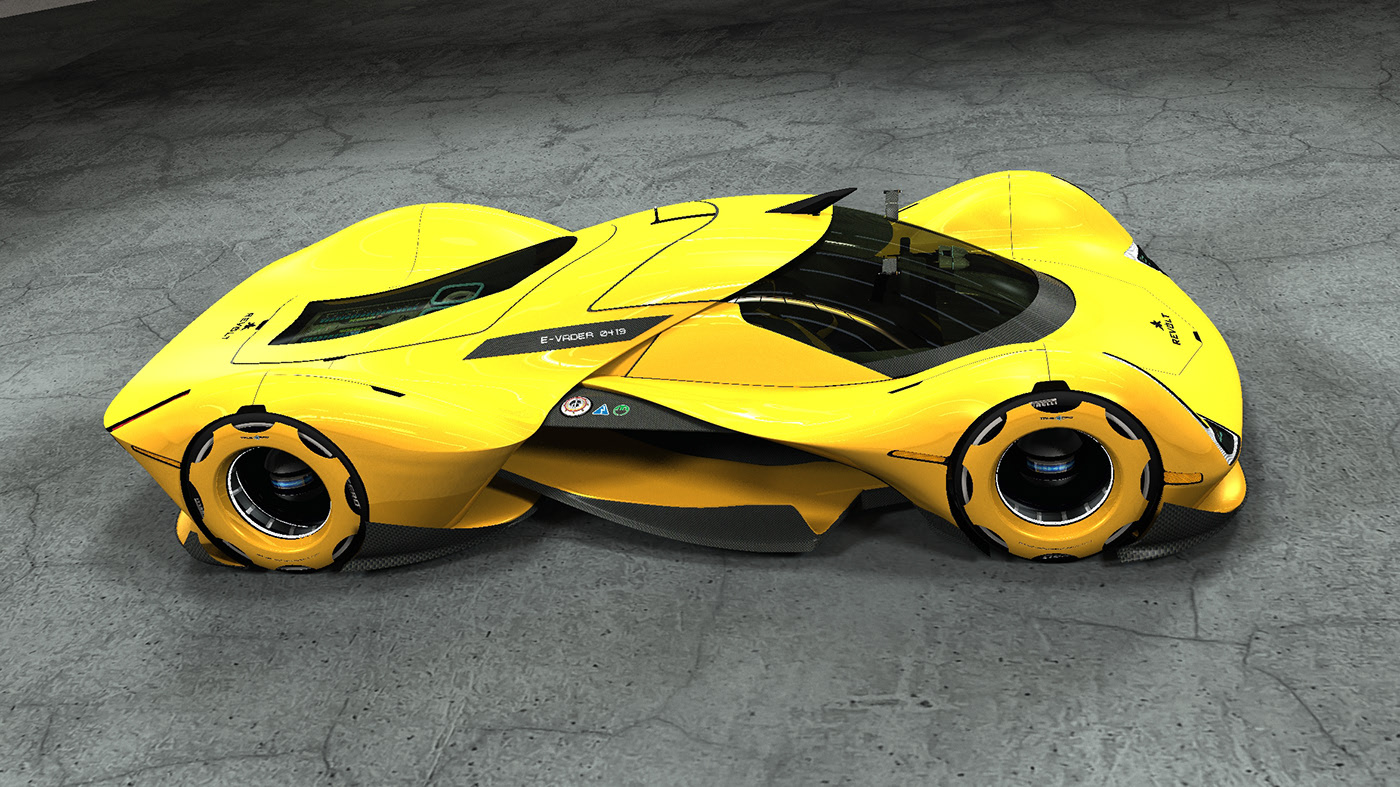 automobile，Sports car，yellow，Electric，E-VADER 0419，KIP KUBISZ，