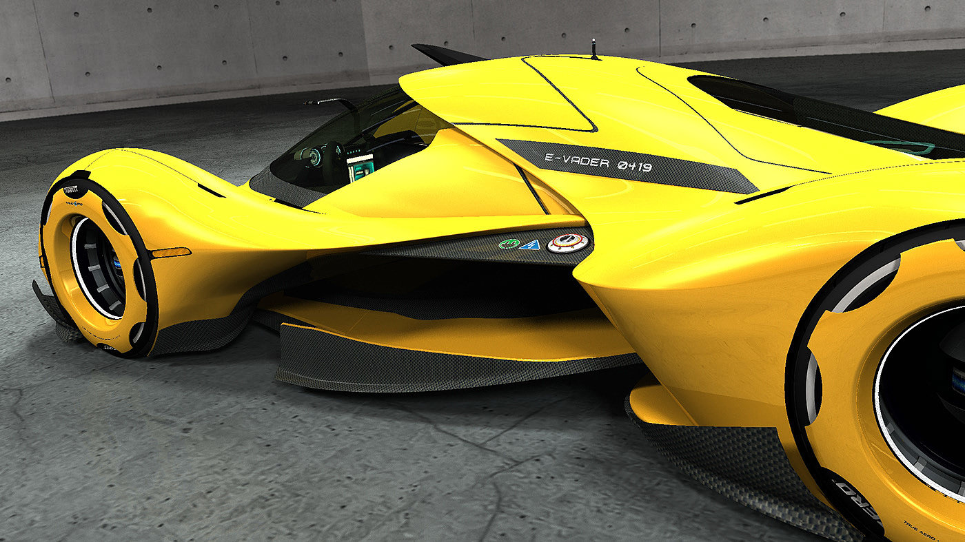 automobile，Sports car，yellow，Electric，E-VADER 0419，KIP KUBISZ，