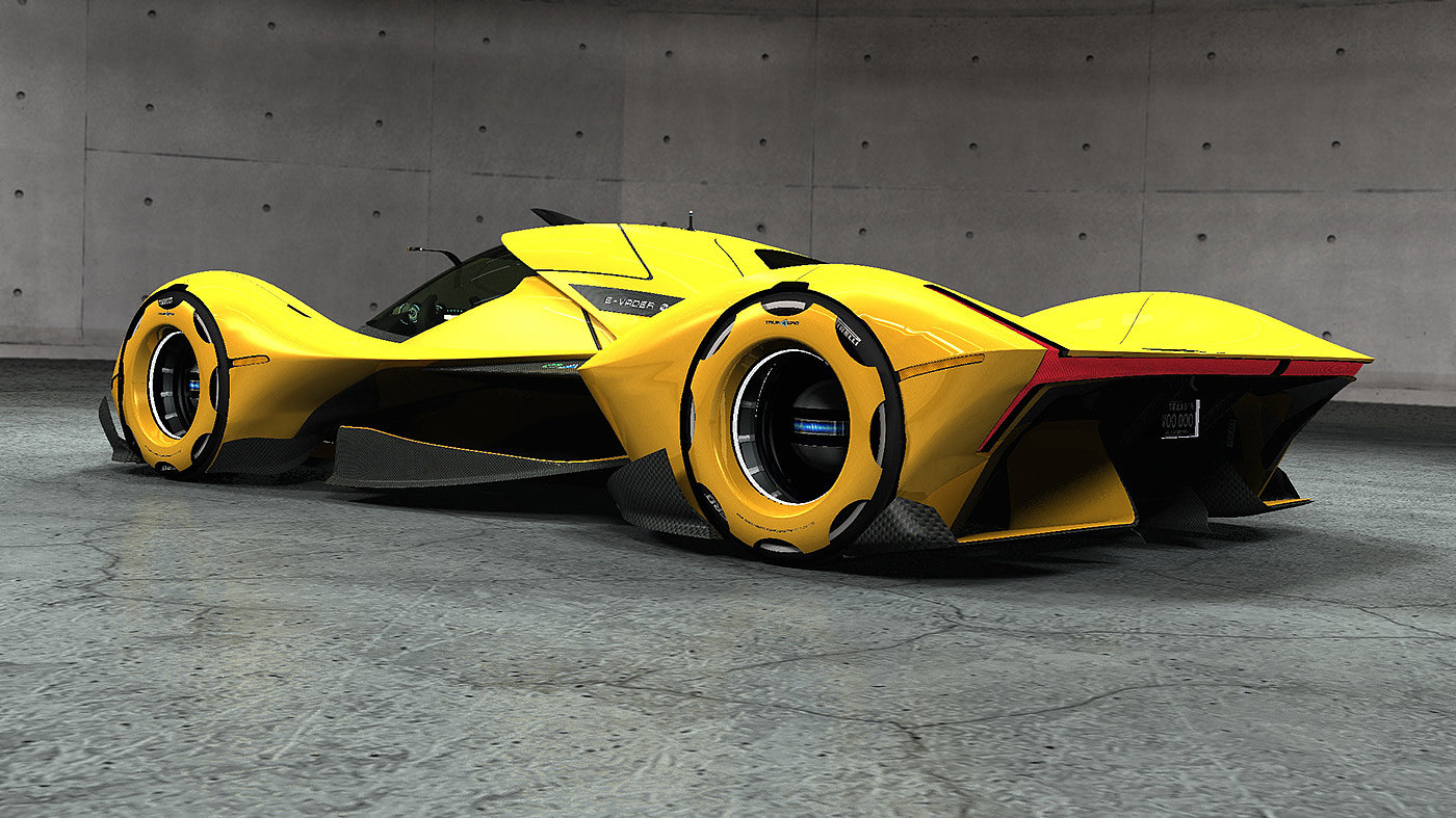 automobile，Sports car，yellow，Electric，E-VADER 0419，KIP KUBISZ，