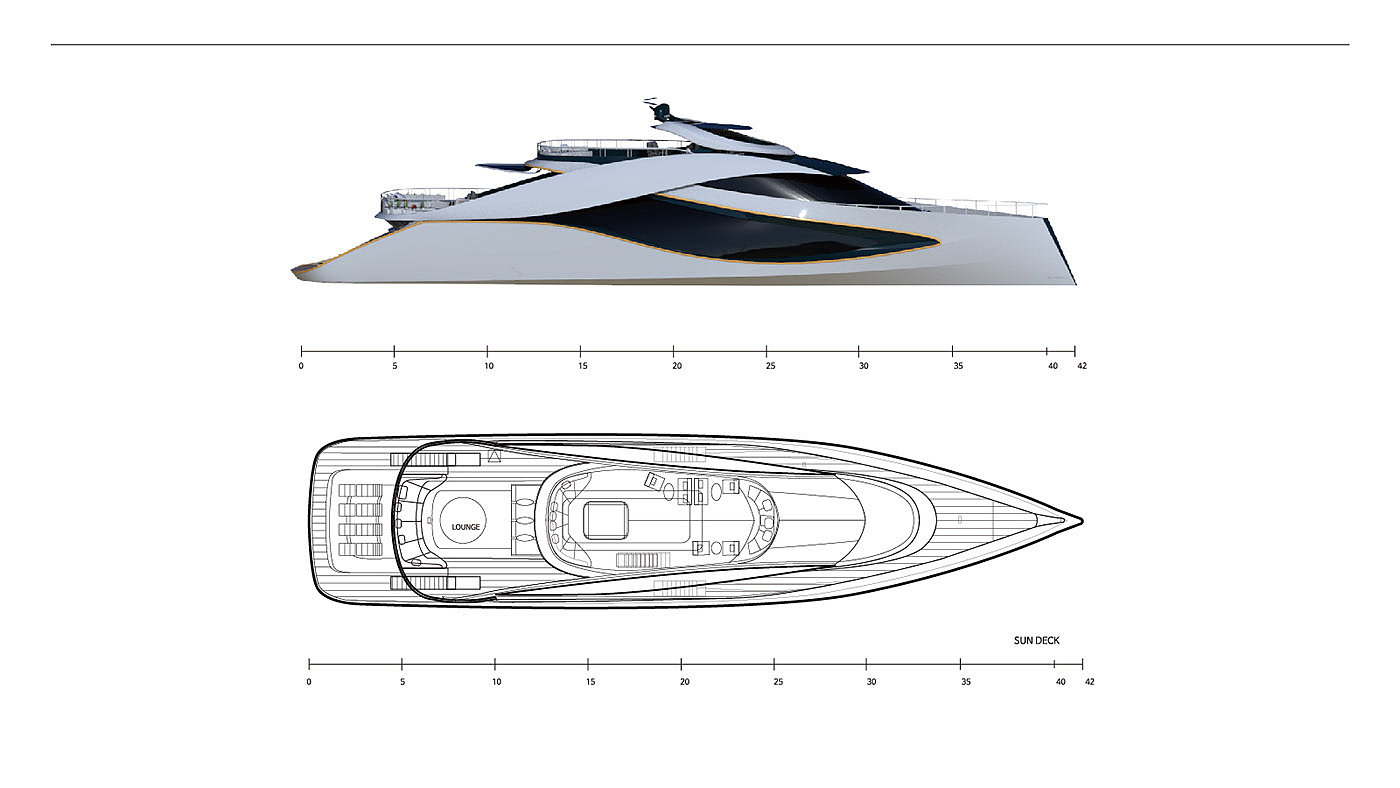 design sketch，yacht，Morpheus ，