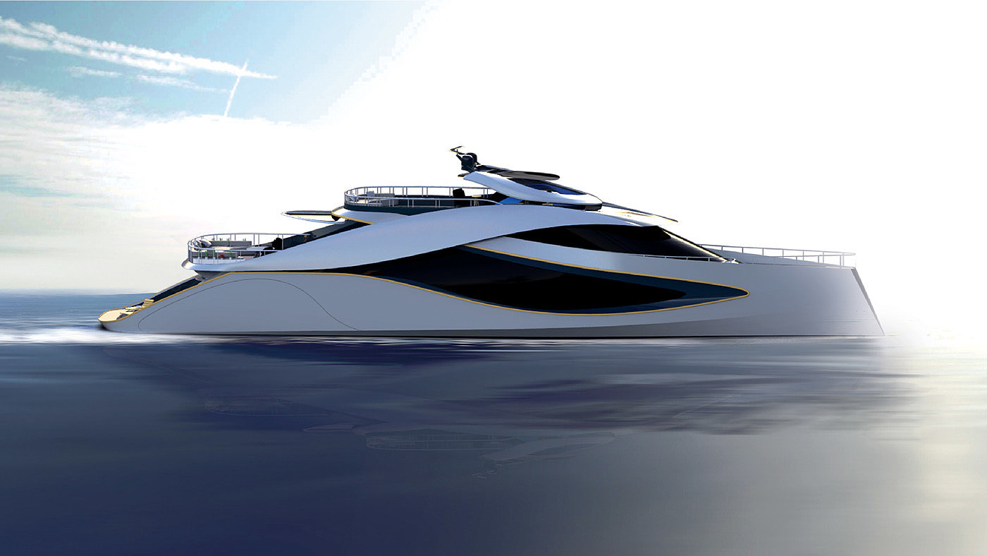 design sketch，yacht，Morpheus ，