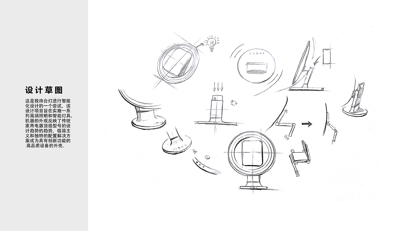 industrial design，product design，Intelligent desk lamp，Household appliances，articles for daily use，Intelligent interaction，Design，