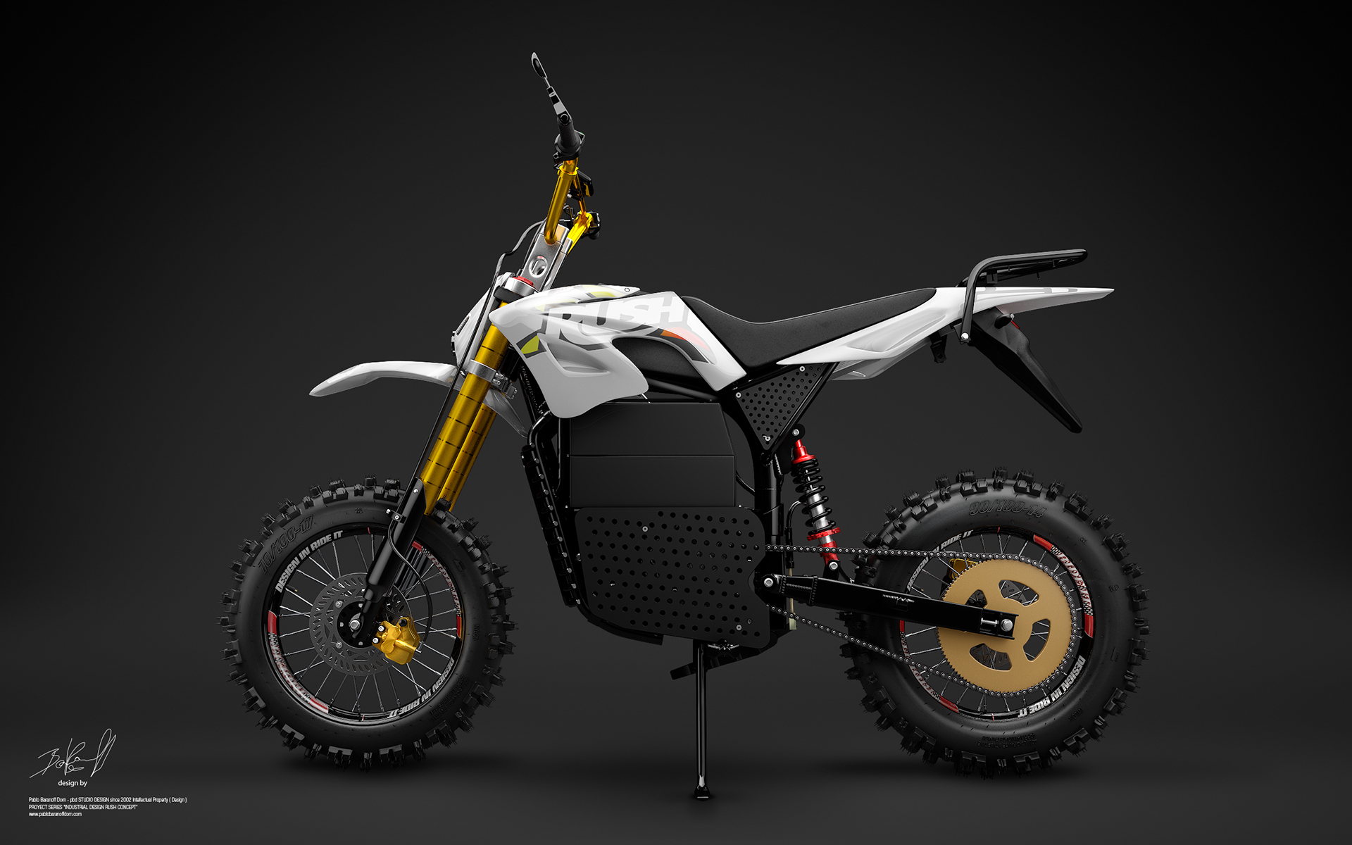 black，Motorcycle design，Rush，