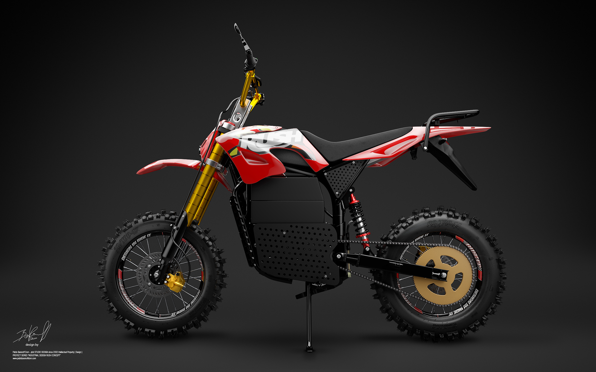 black，Motorcycle design，Rush，