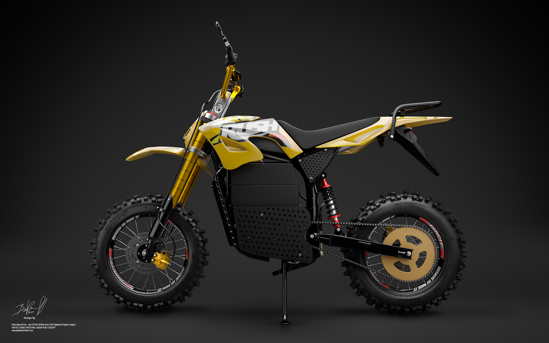 black，Motorcycle design，Rush，