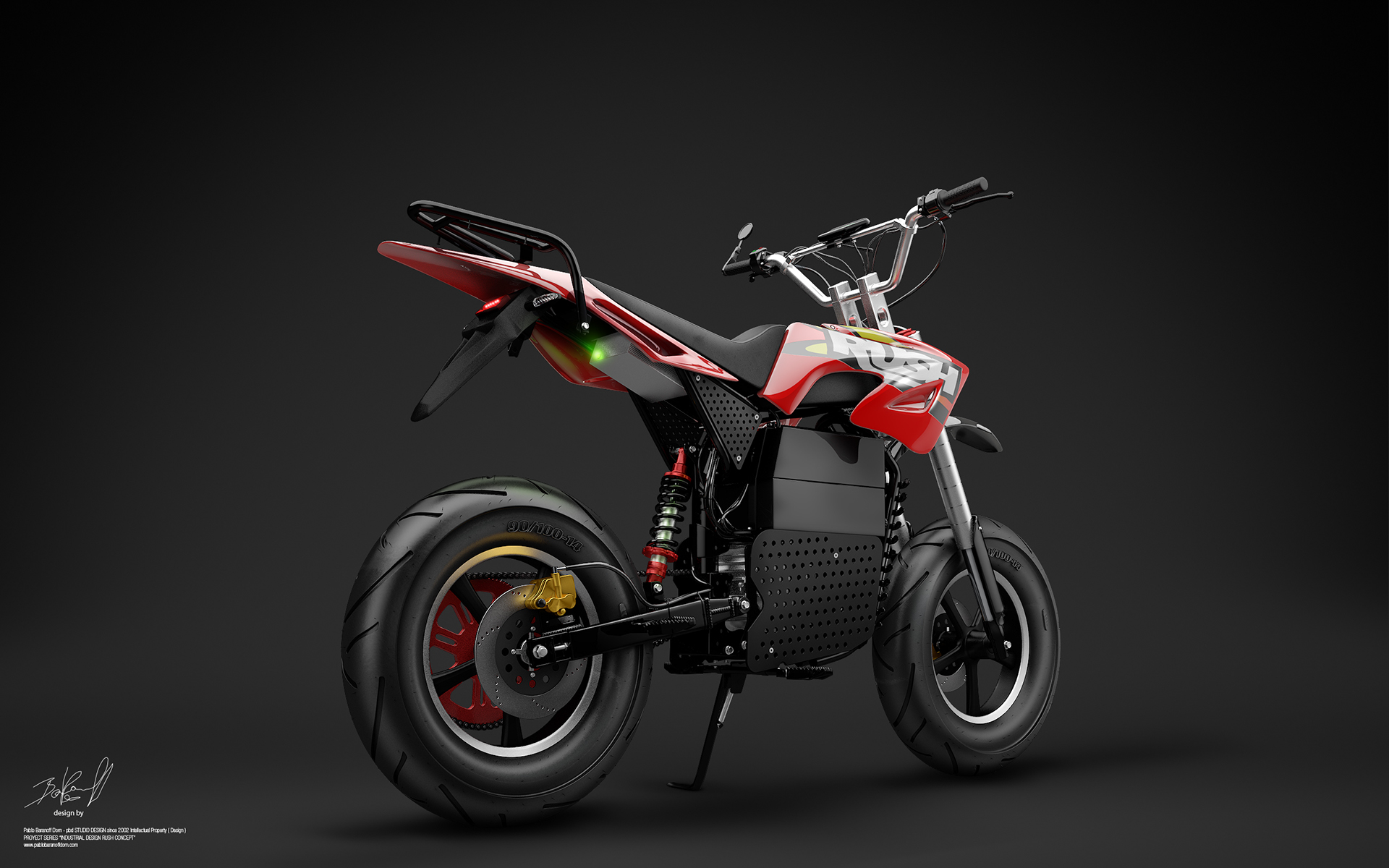 black，Motorcycle design，Rush，