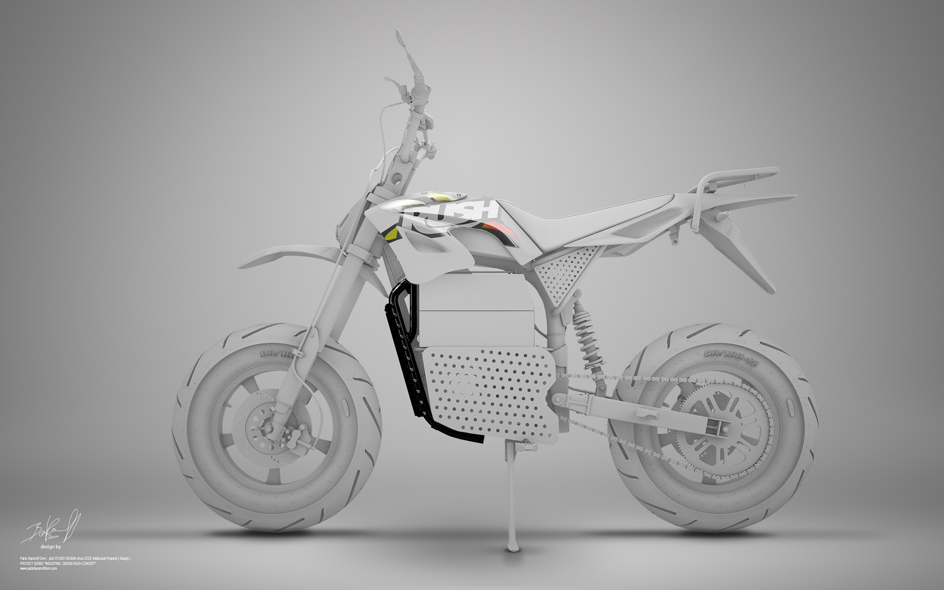 black，Motorcycle design，Rush，