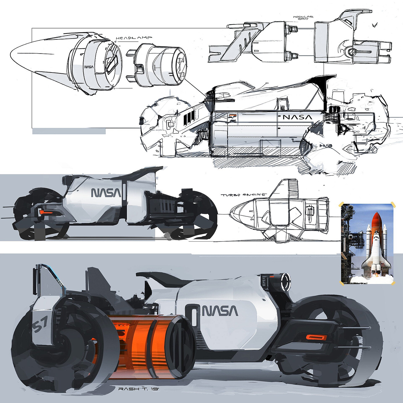 concept，motorcycle，design sketch，