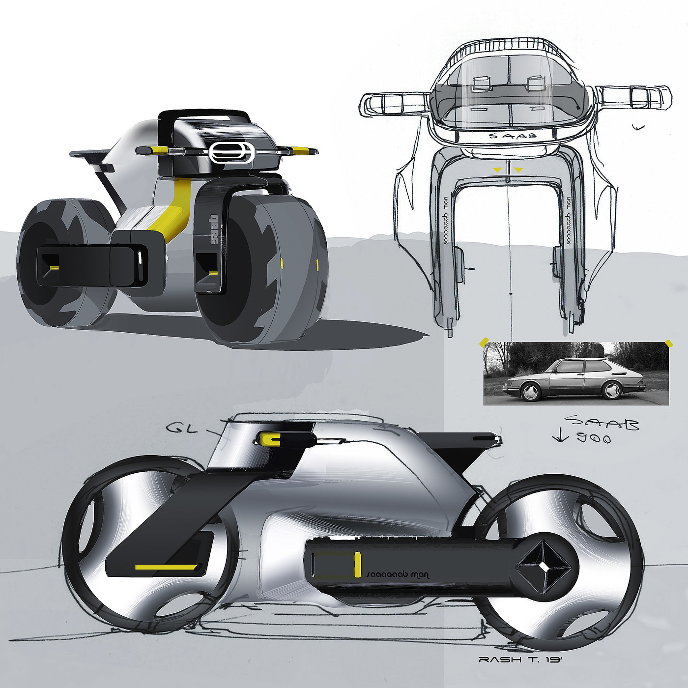 concept，motorcycle，design sketch，