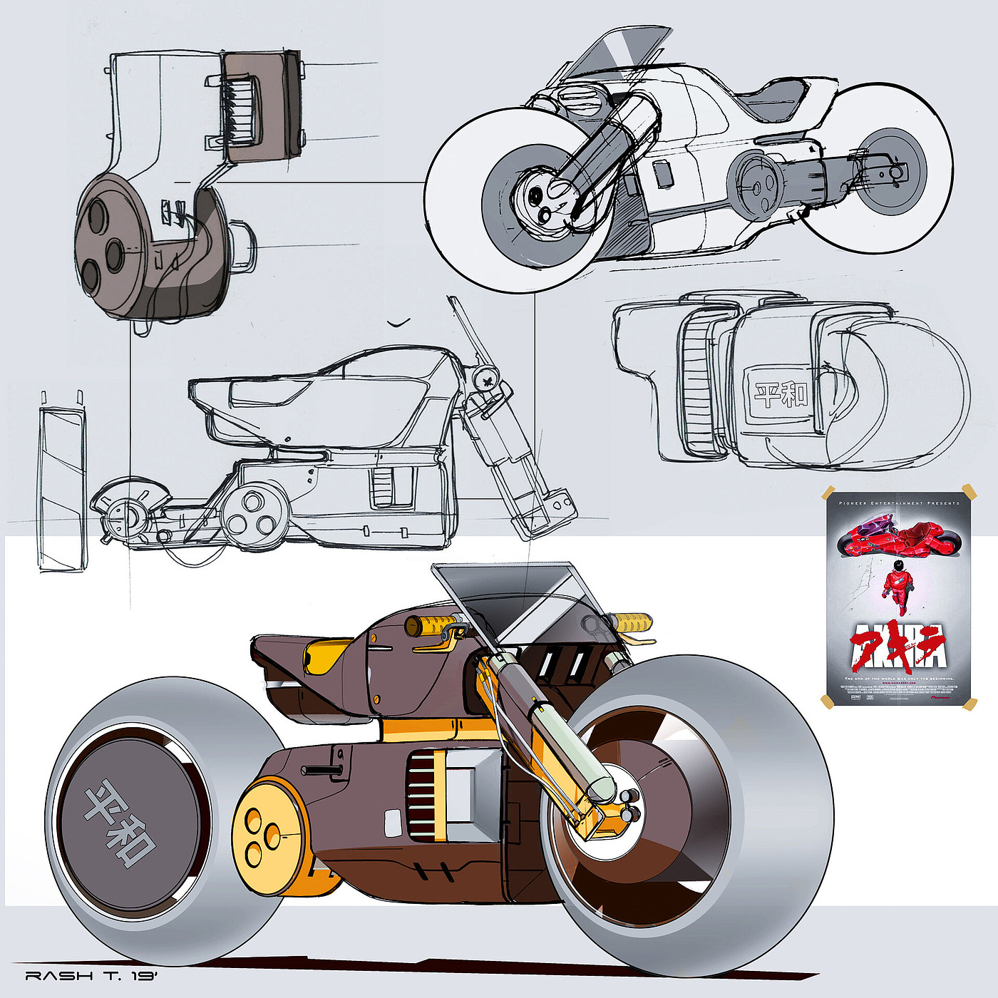 concept，motorcycle，design sketch，