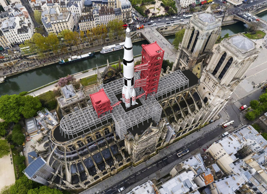 Launch pad，rocket，Sebastian Errazuriz，Cathedral of Notre Dame，Notre Dame de Paris，