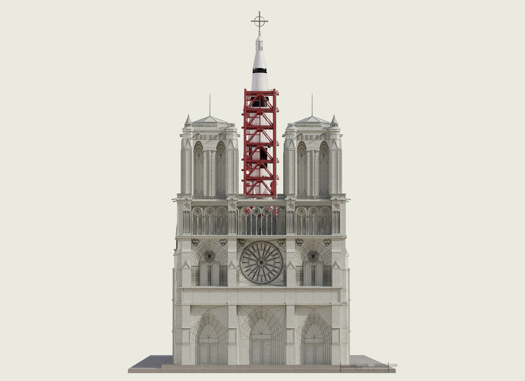 Launch pad，rocket，Sebastian Errazuriz，Cathedral of Notre Dame，Notre Dame de Paris，
