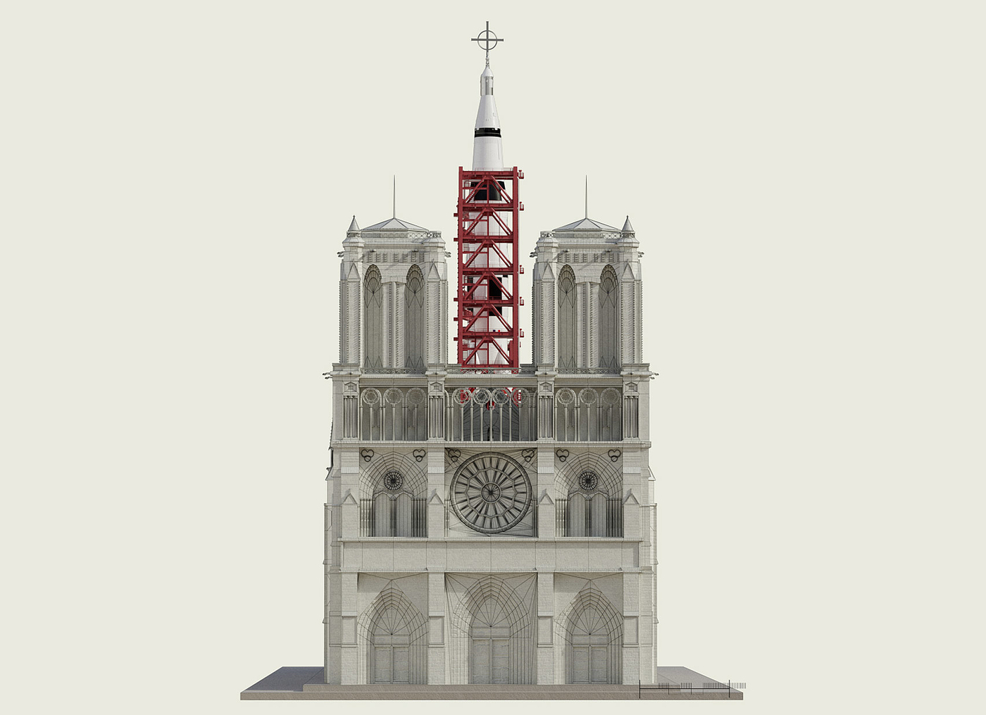 发射台，火箭，Sebastian Errazuriz，Notre-Dame Cathedral，巴黎圣母院，