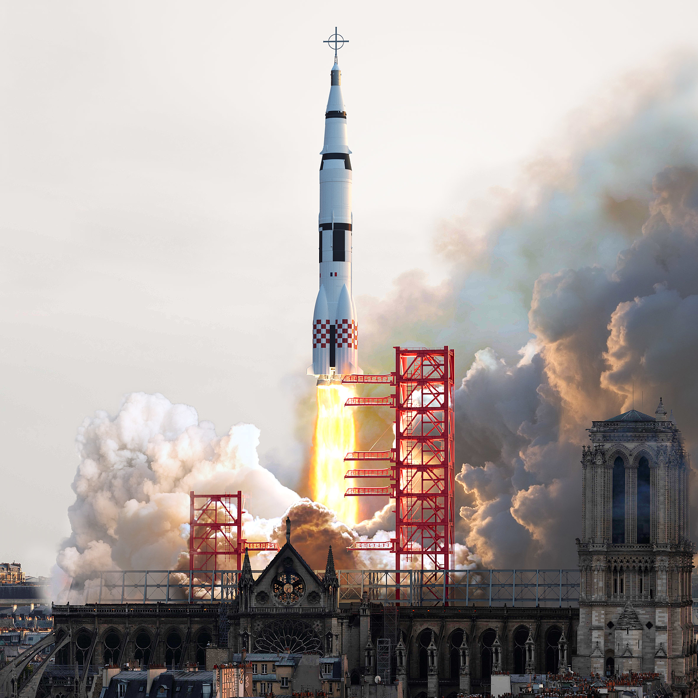发射台，火箭，Sebastian Errazuriz，Notre-Dame Cathedral，巴黎圣母院，