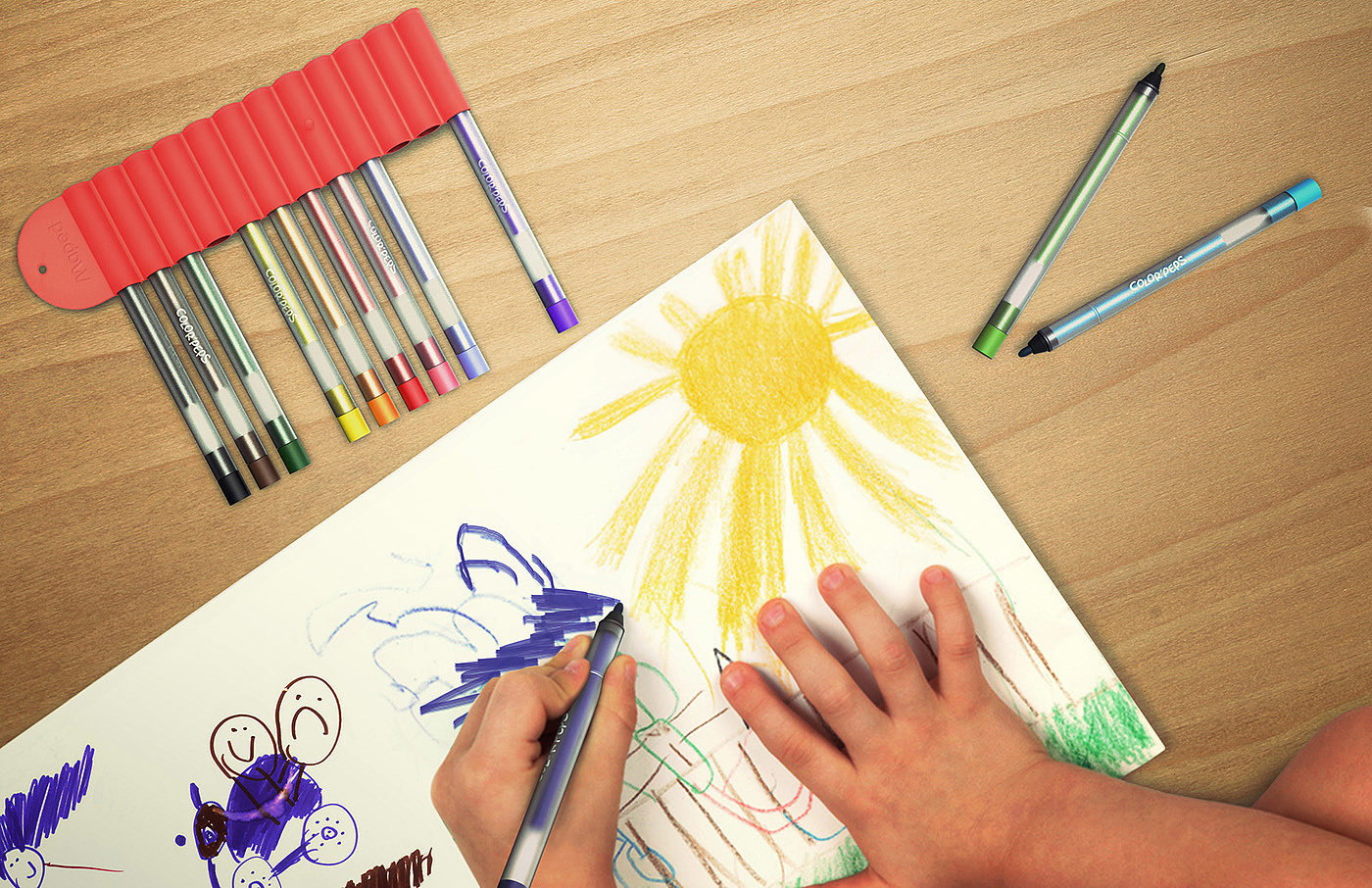 cap of a pen，draw，paint brush，COLORPEP'S FAMILY，