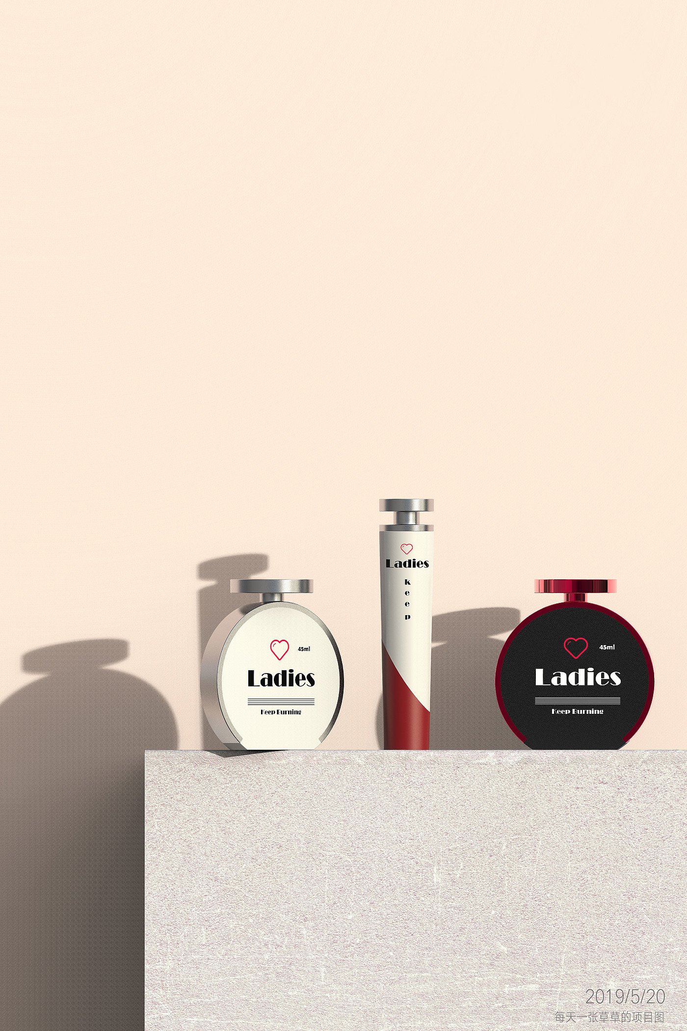 Cosmetics，Perfume，bottle，design sketch，Color matching，Daily life，