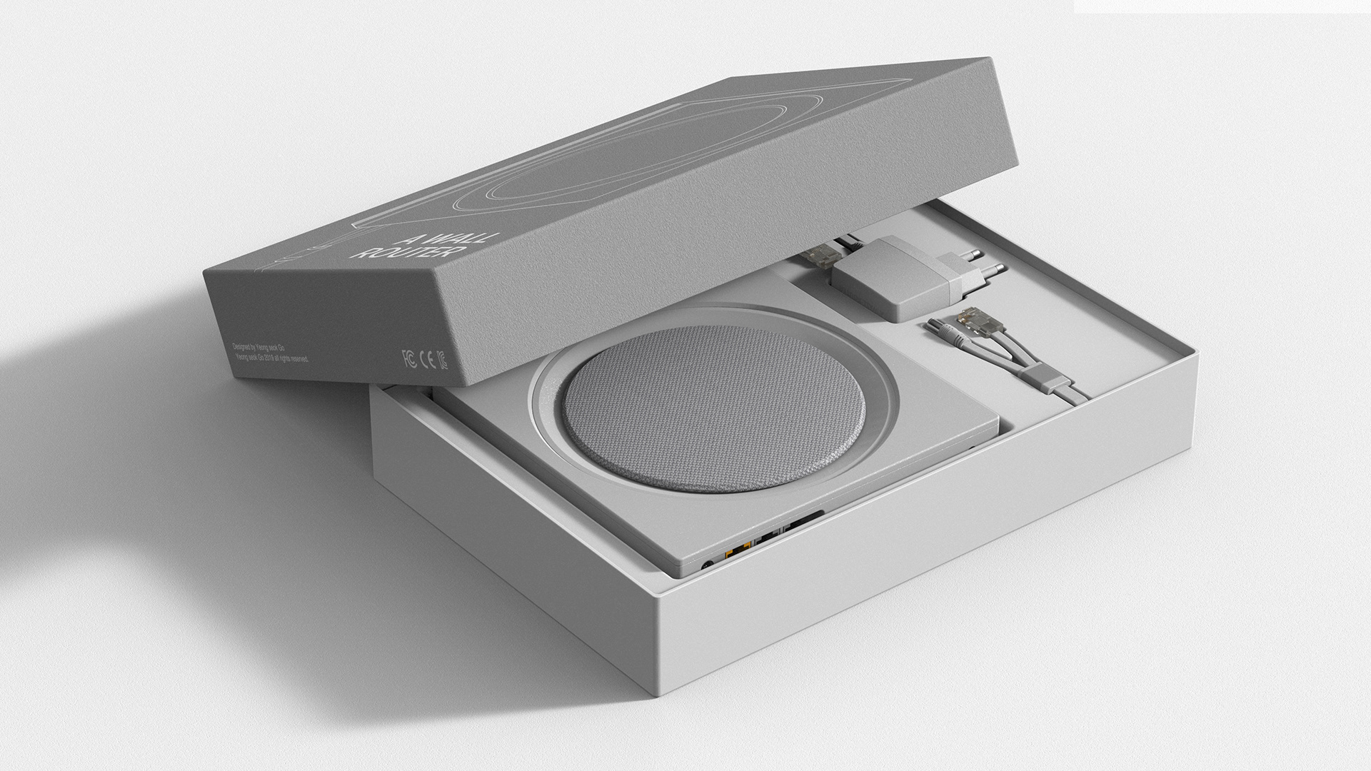 grey，Router，A WALL ROUTER，