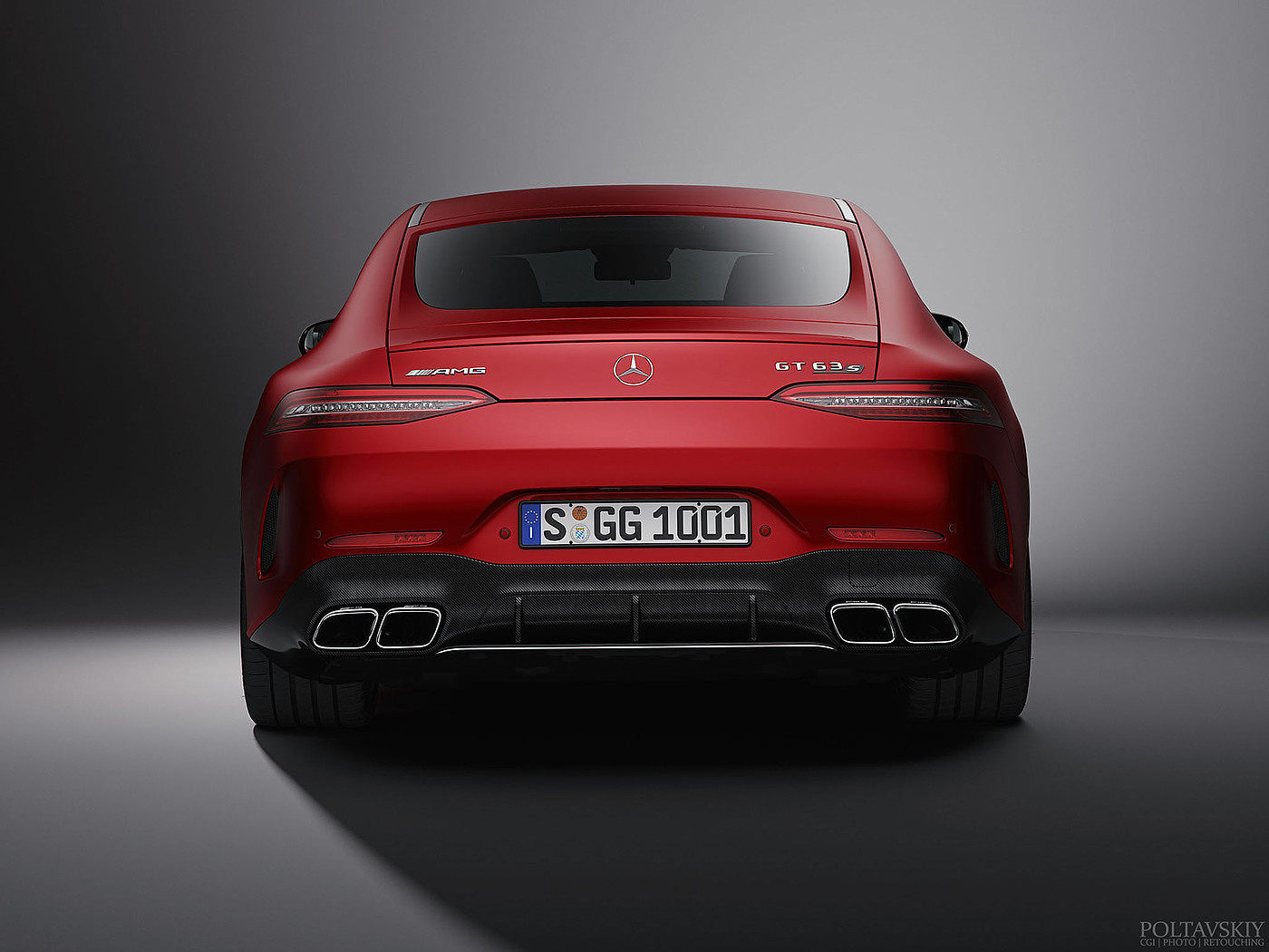 红色，汽车设计，Mercedes AMG GT63s，