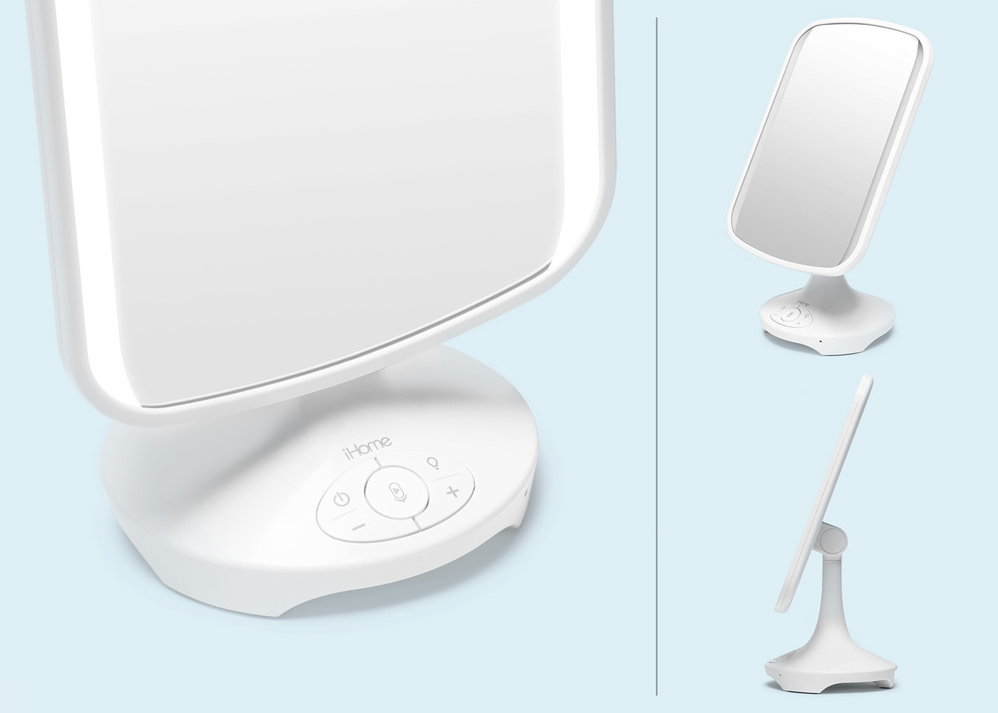 iHome Beauty，loudspeaker box，Bluetooth，Reflect II，Jacob Brosius，mirror，white，