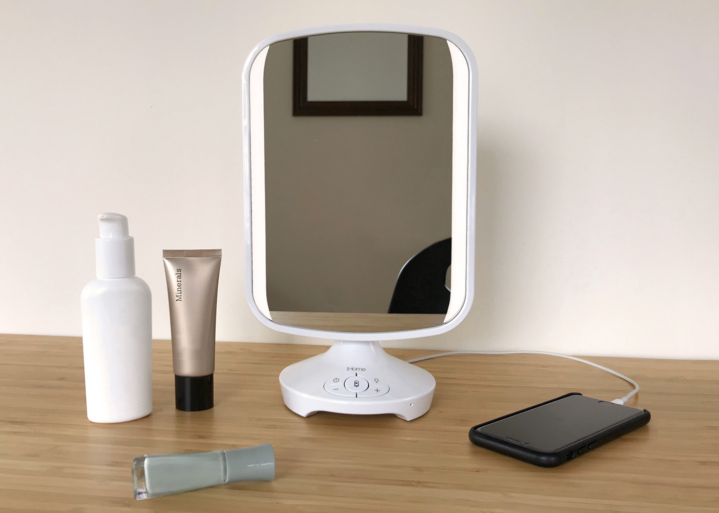 iHome Beauty，loudspeaker box，Bluetooth，Reflect II，Jacob Brosius，mirror，white，