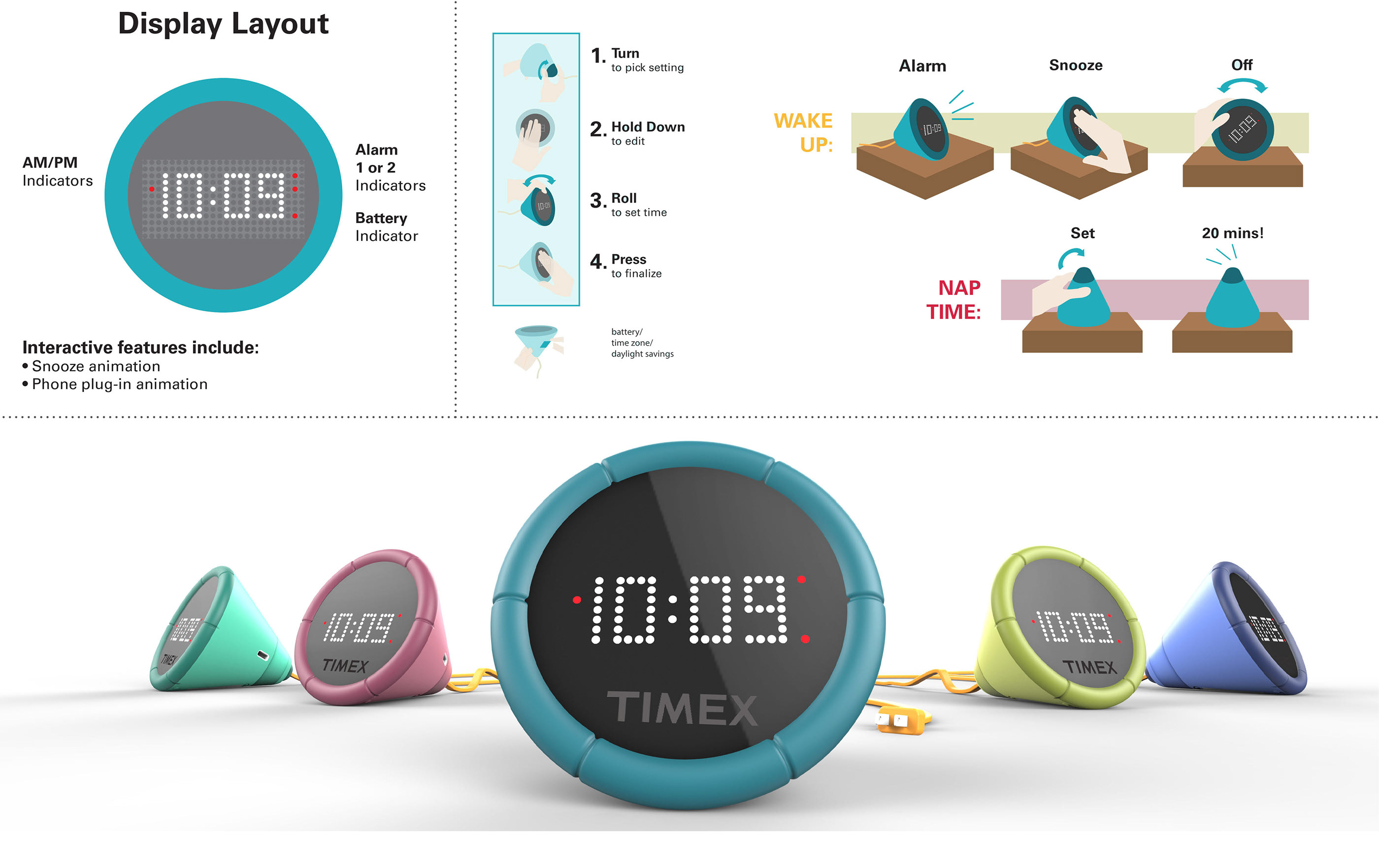 Emotional design，industrial design，Alarm clock design，