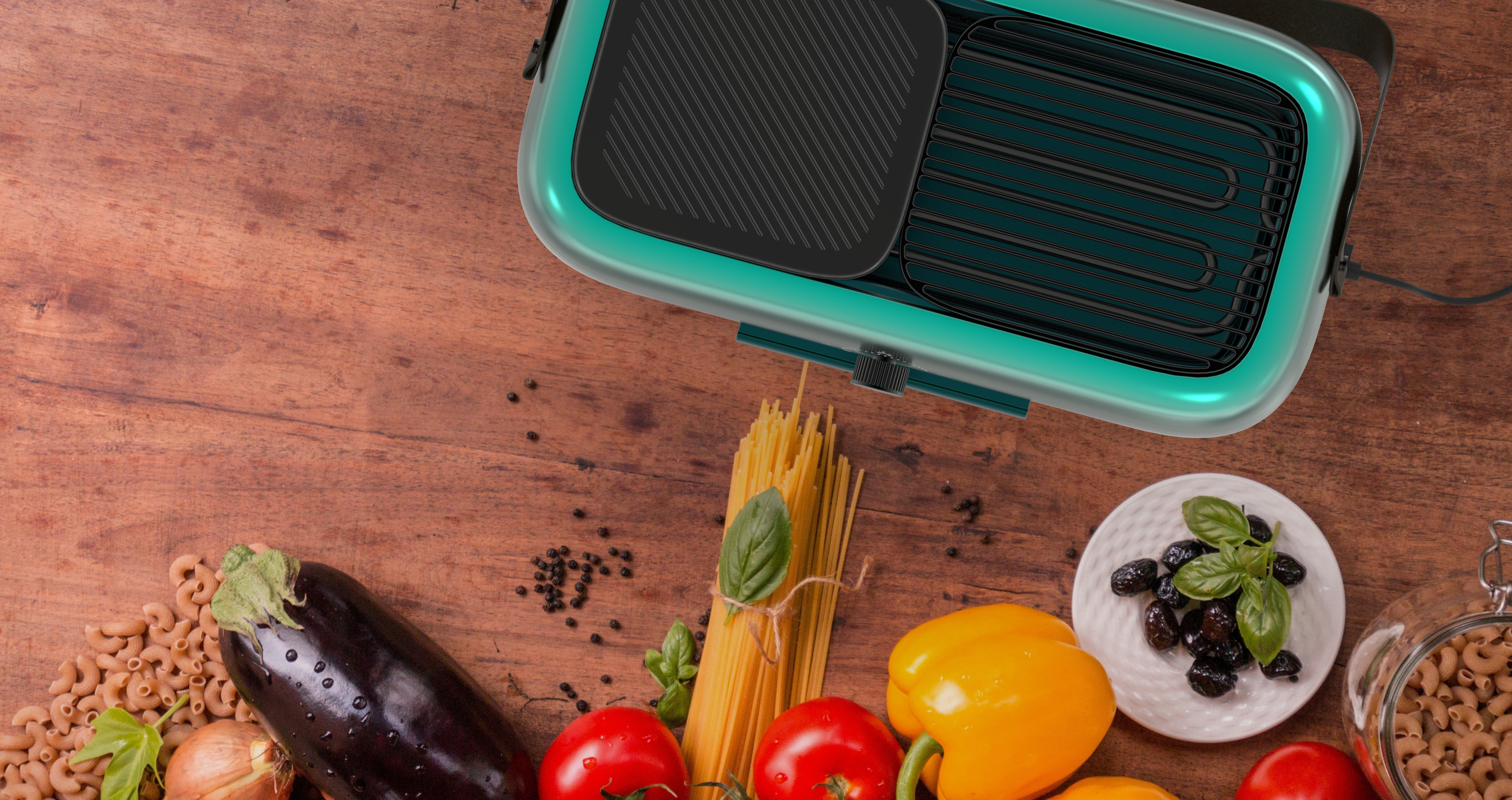 Barbecue oven, electronic barbecue, retro style, baking plate，