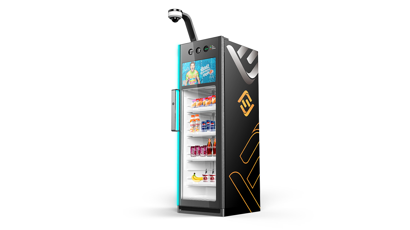 New retail design，New retail，Smart retail，Shared refrigerator，RFID Technology，Four or six zone design，
