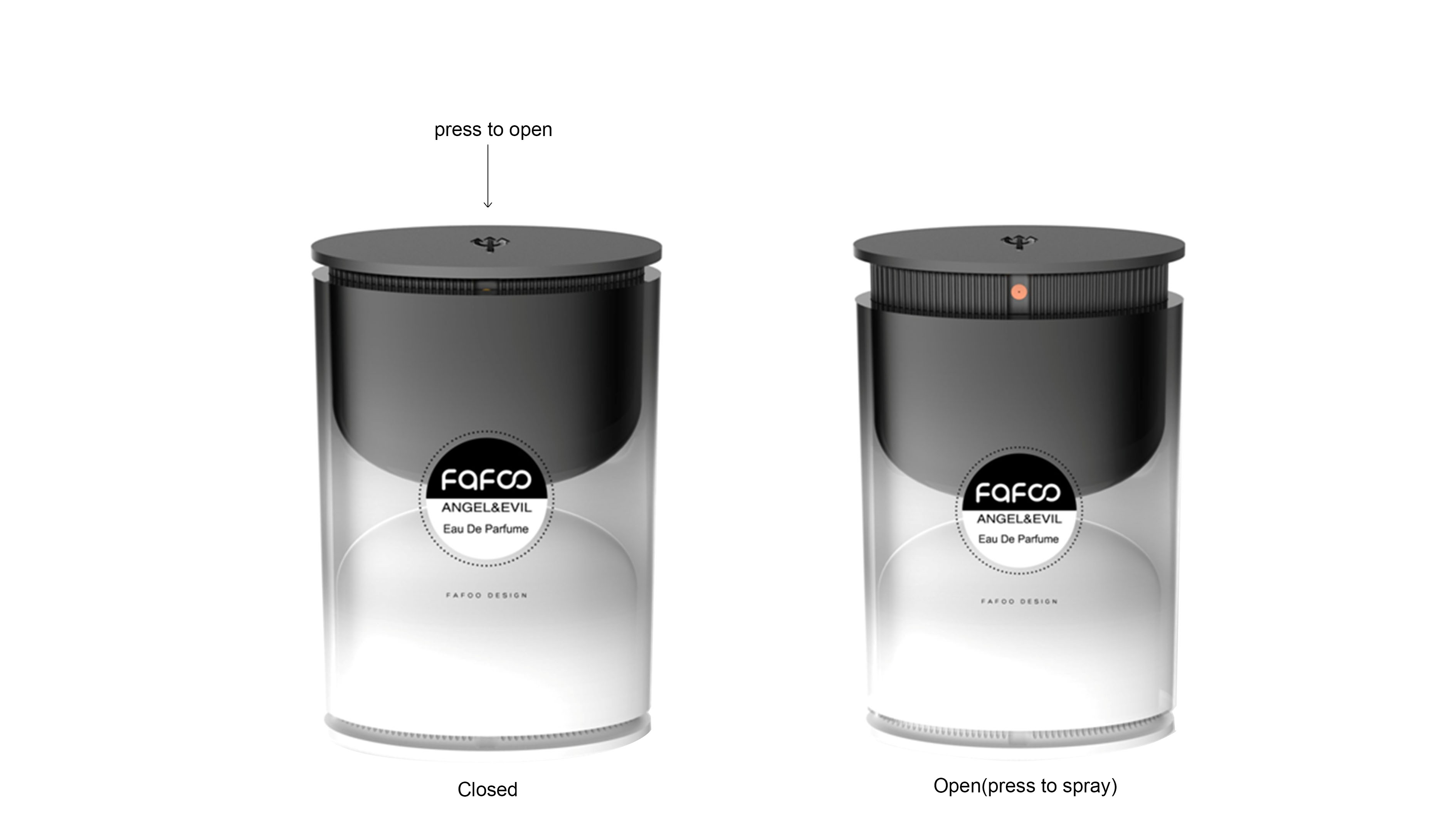 articles for daily use，A bottle of two flavors，Perfume，Angels vs. Devils，Fireworks creation，