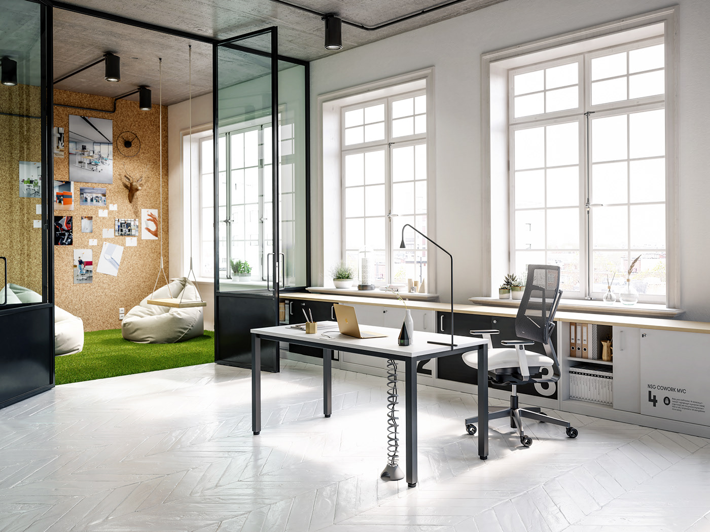 furniture，Render，simple and easy，CO-WORK，