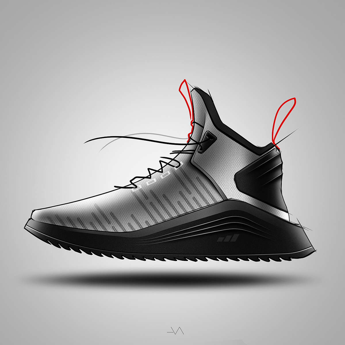 sneakers，sketch，Adrian Mankovecky，