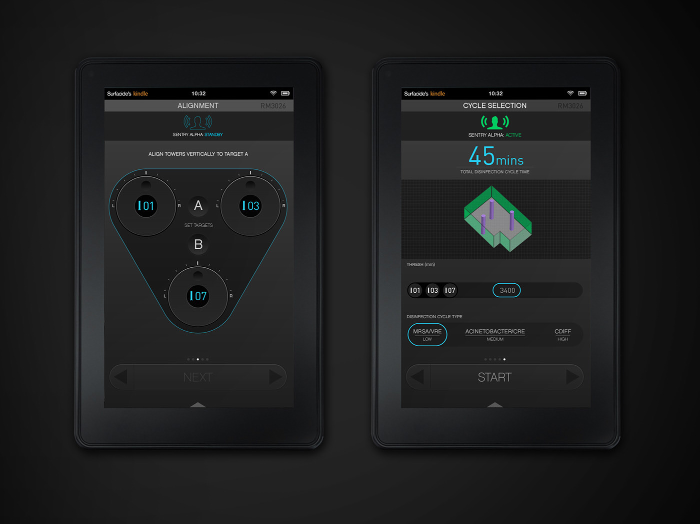 UV-C，disinfect，Surfaces，app，