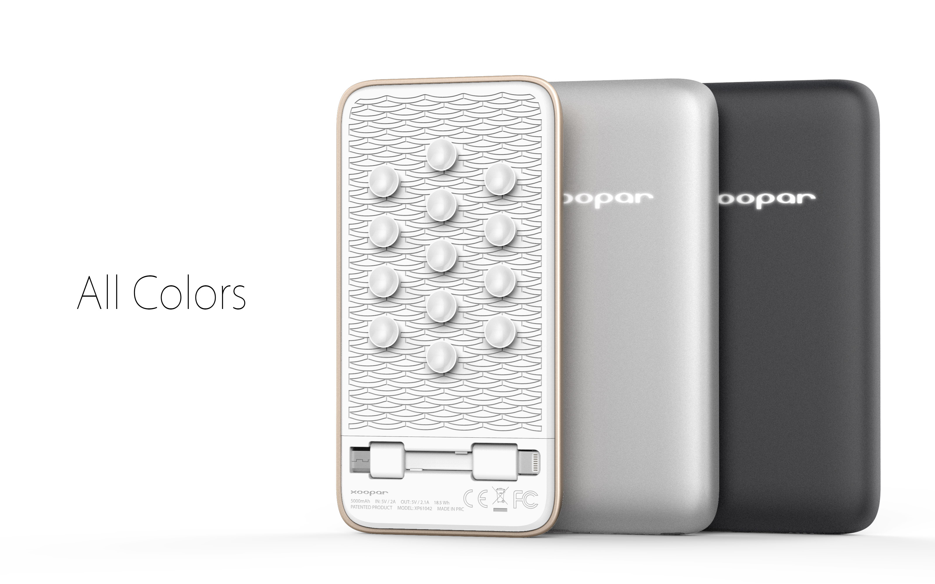 The suction cup is equipped with a mobile power supply.，