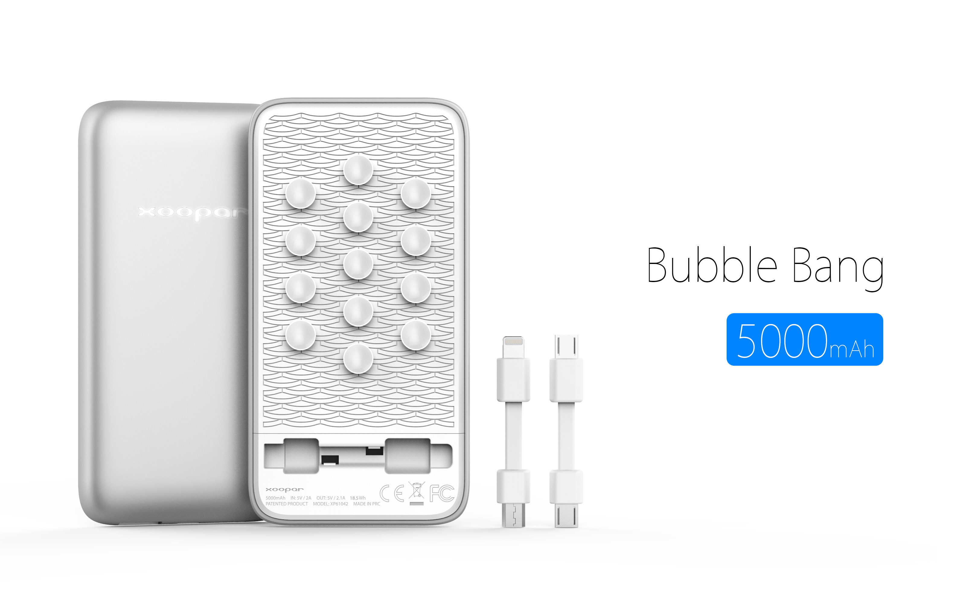 The suction cup is equipped with a mobile power supply.，