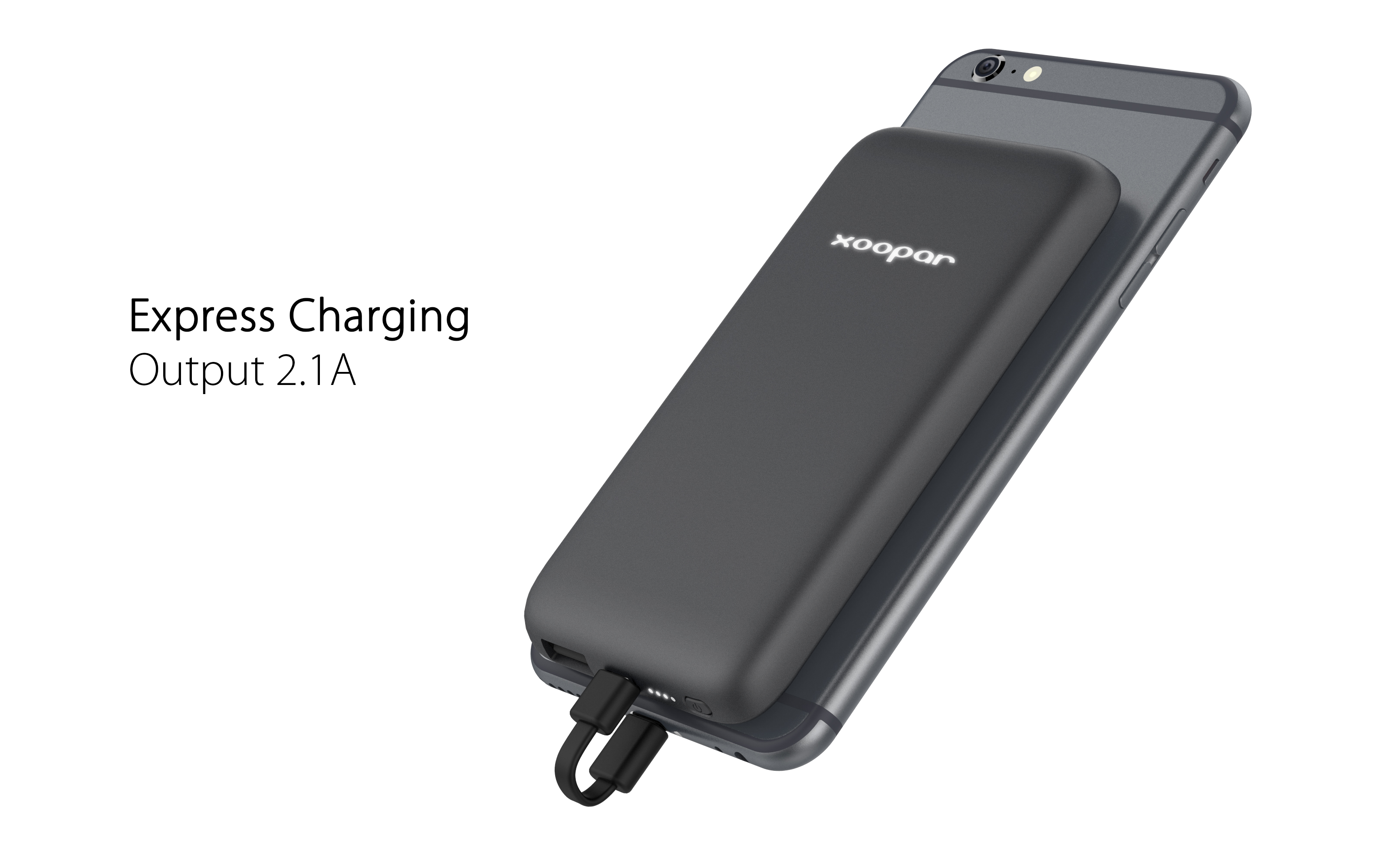 The suction cup is equipped with a mobile power supply.，