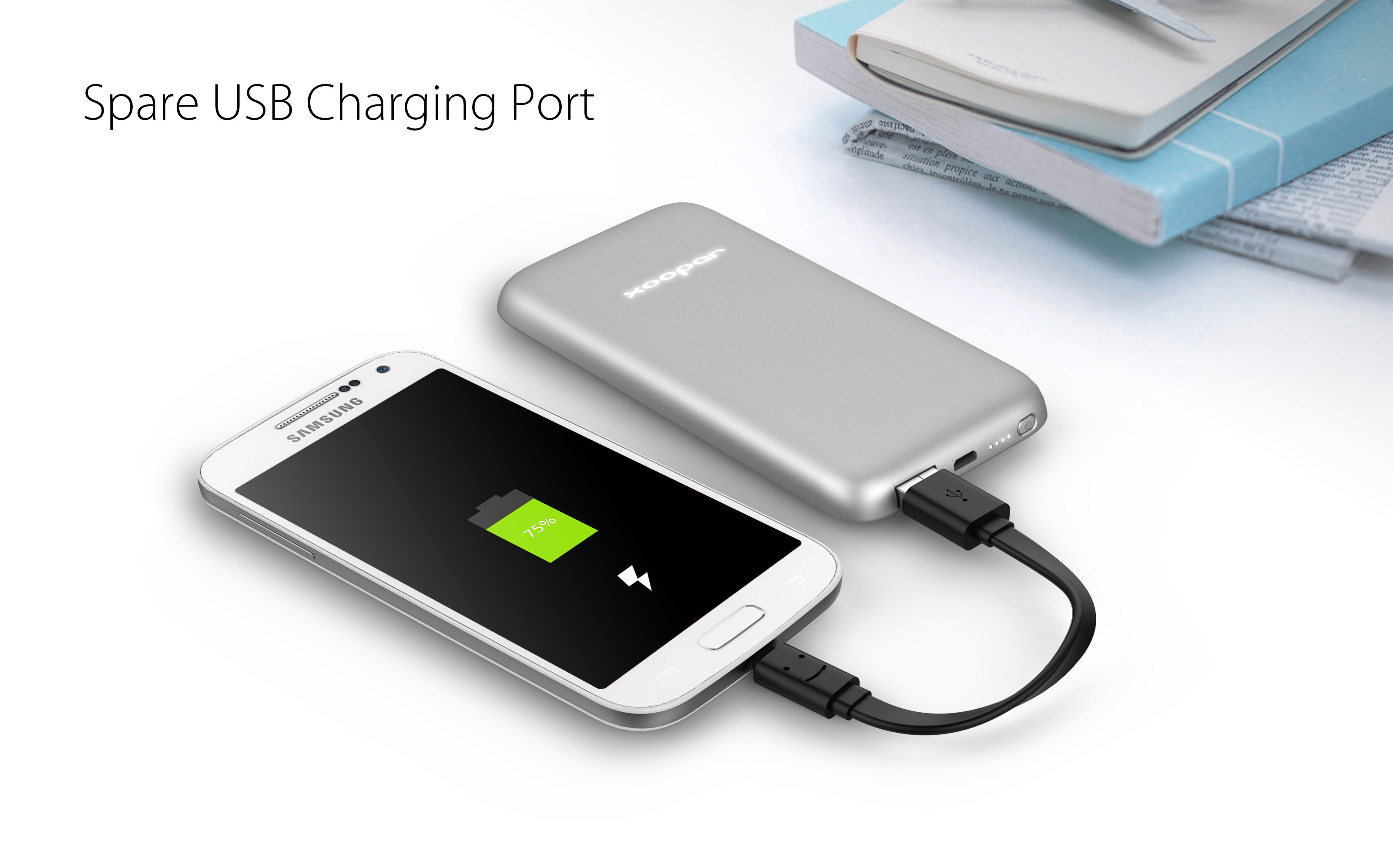 The suction cup is equipped with a mobile power supply.，