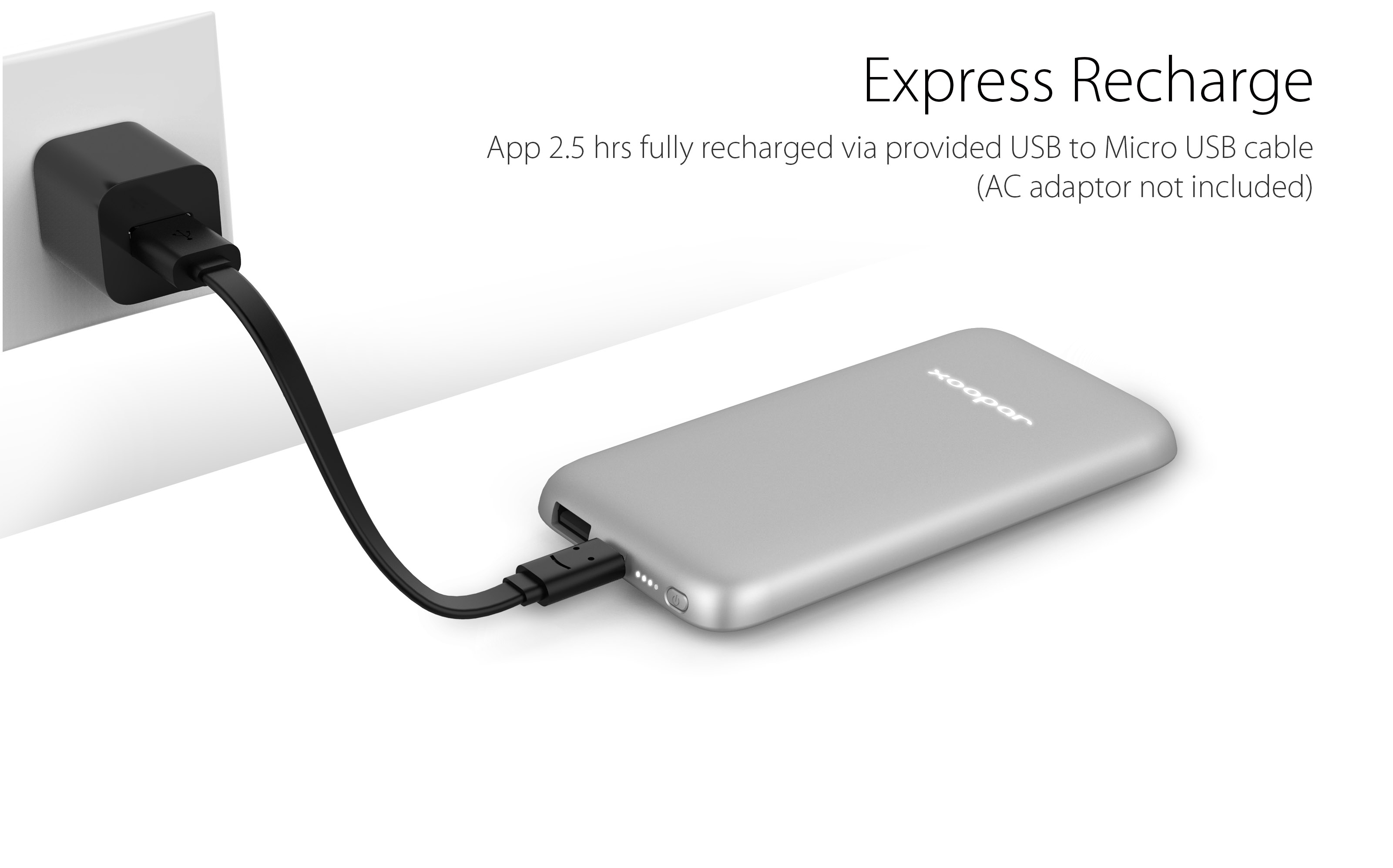 The suction cup is equipped with a mobile power supply.，