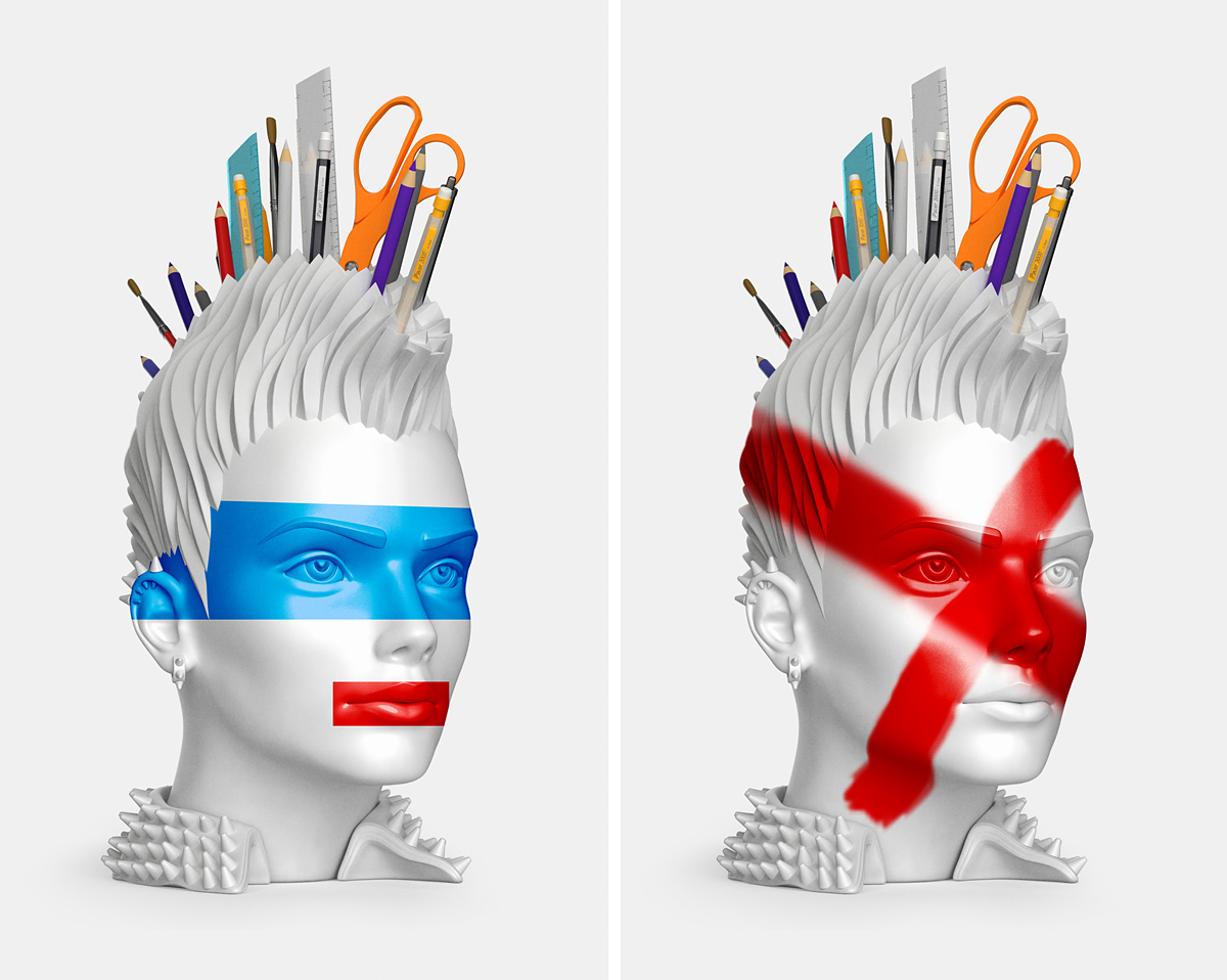 Punk，Receive，Igor Mitin，Punky Girl，Art，Punk head，Stationery，