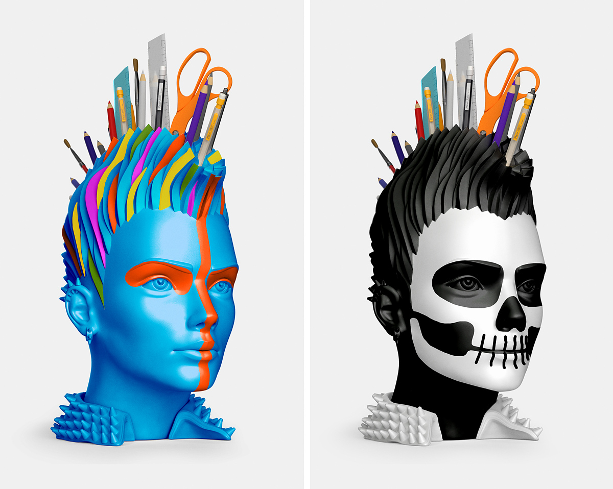 Punk，Receive，Igor Mitin，Punky Girl，Art，Punk head，Stationery，