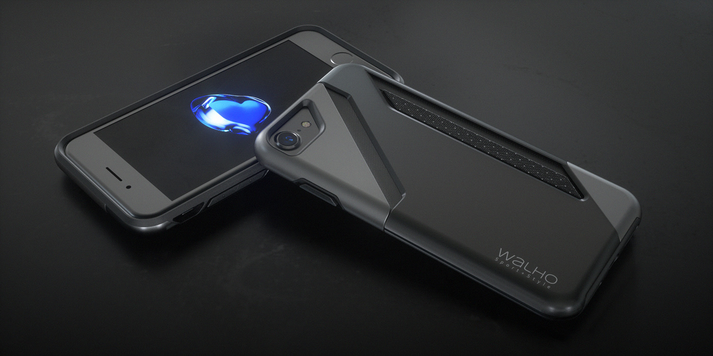 wallet，Card slot，WALL，black，Mobile phone shell，