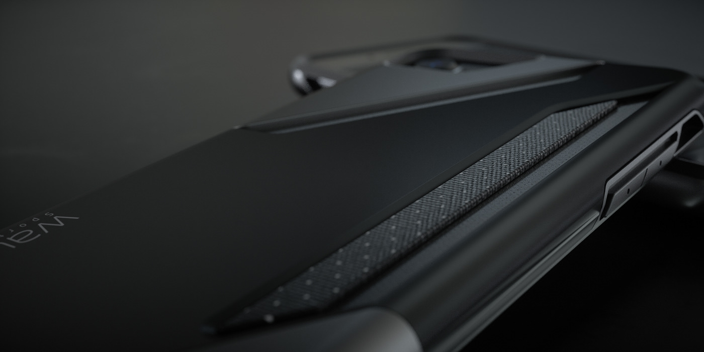 wallet，Card slot，WALL，black，Mobile phone shell，