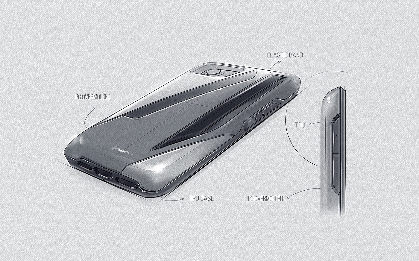 wallet，Card slot，WALL，black，Mobile phone shell，